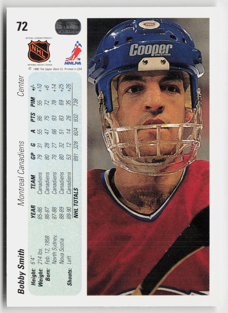 1990-91 Upper Deck #72b Bobby Smith