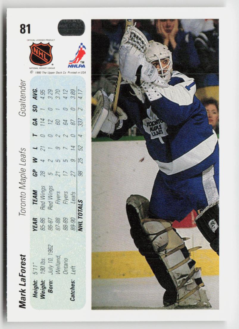 1990-91 Upper Deck #81b Mark Laforest