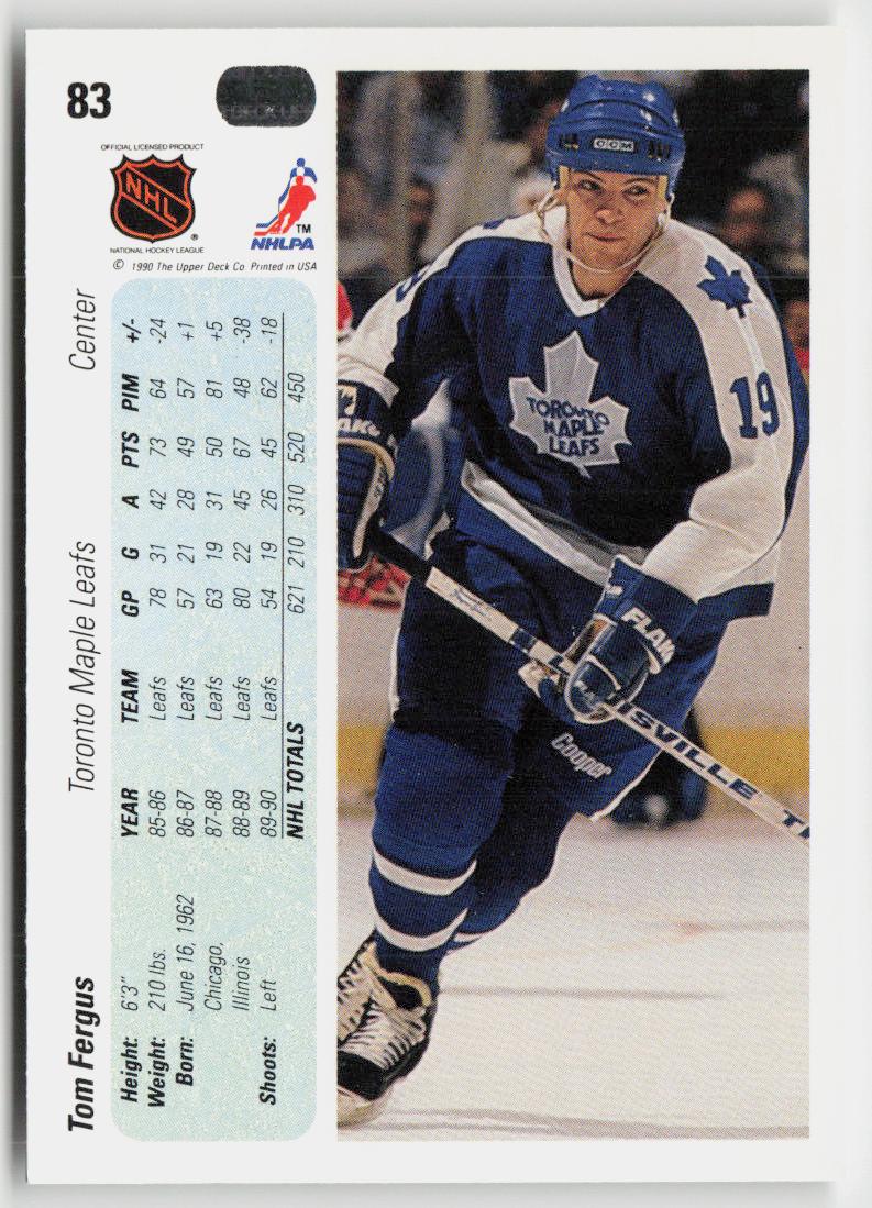 1990-91 Upper Deck #83 Tom Fergus