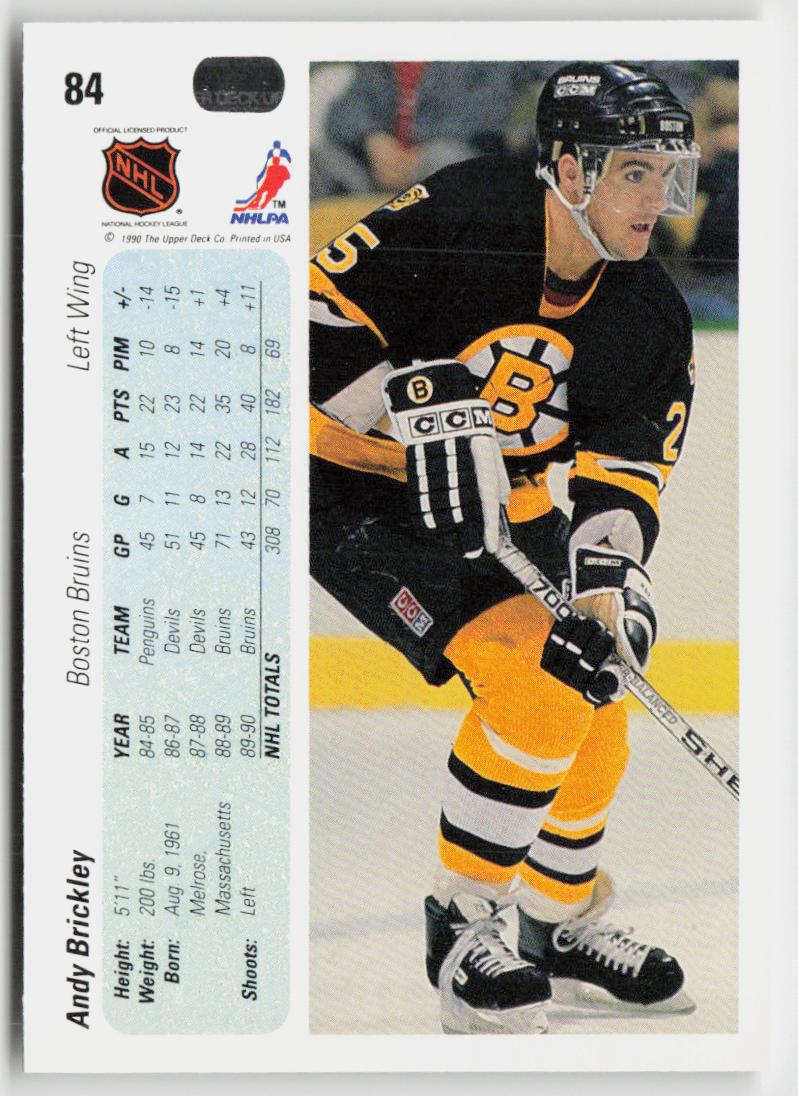1990-91 Upper Deck #84b Andy Brickley