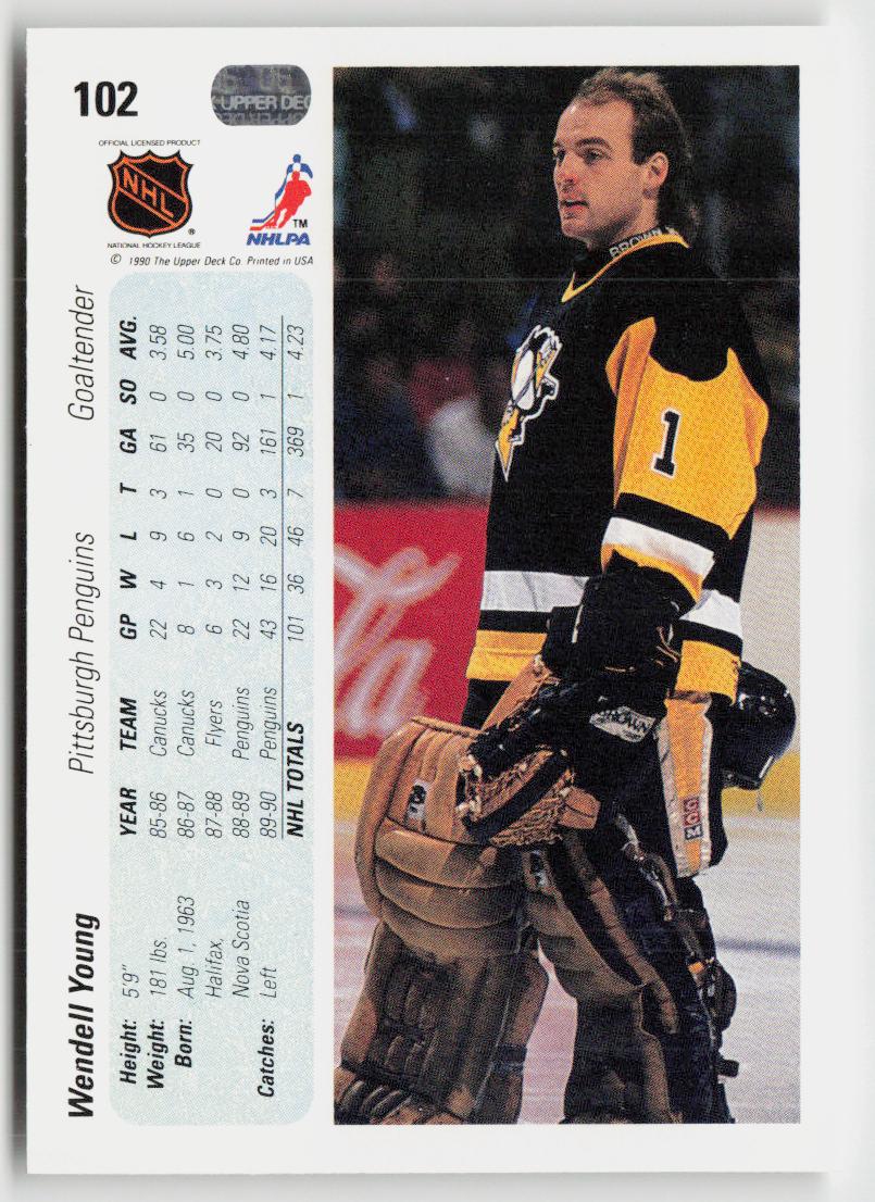 1990-91 Upper Deck #102b Wendell Young