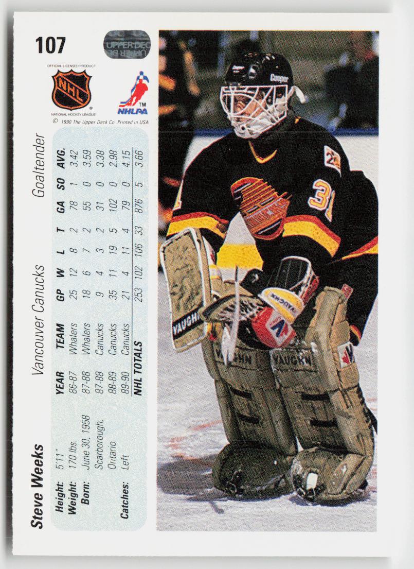 1990-91 Upper Deck #107 Steve Weeks