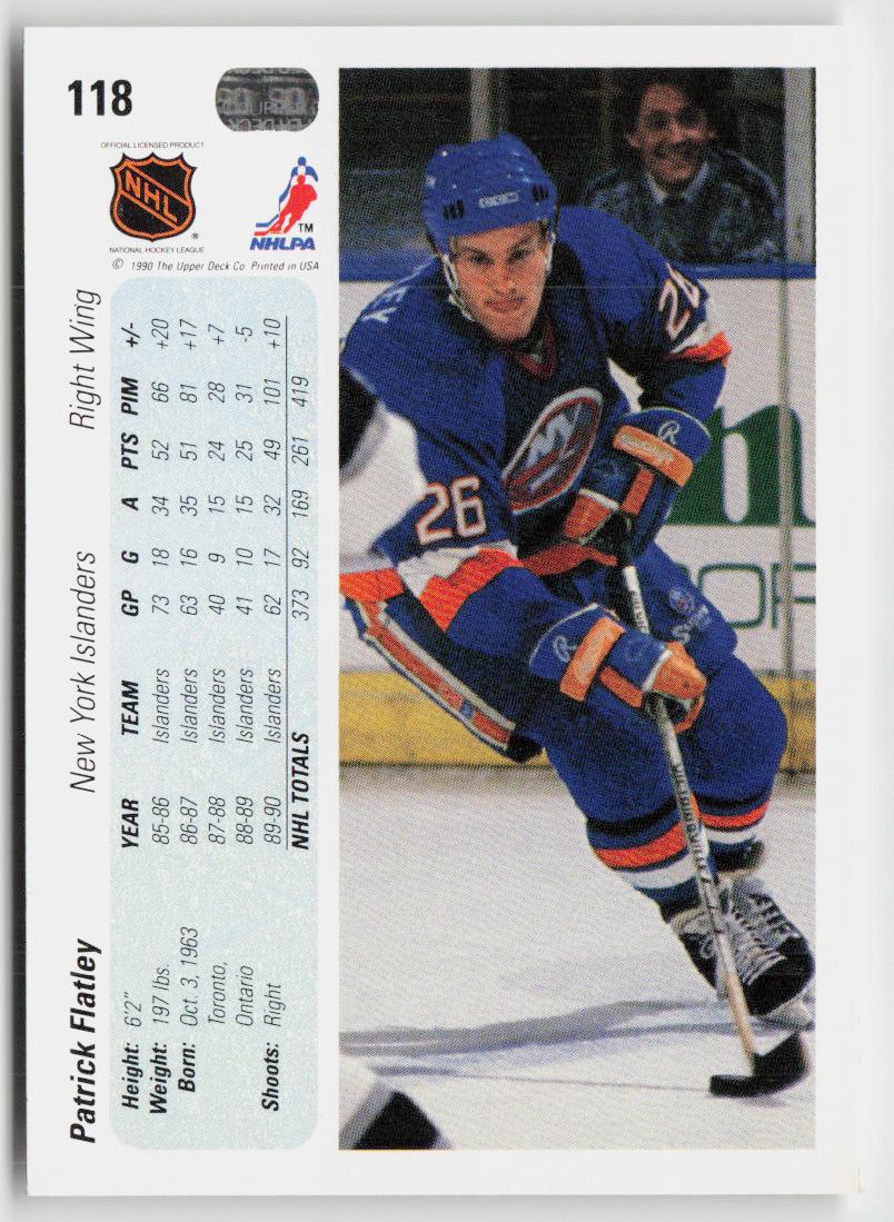 1990-91 Upper Deck #118c Patrick Flatley