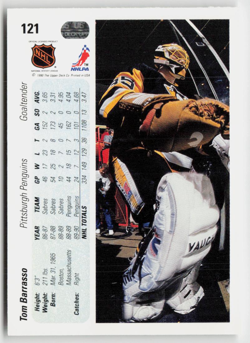 1990-91 Upper Deck #121b Tom Barrasso