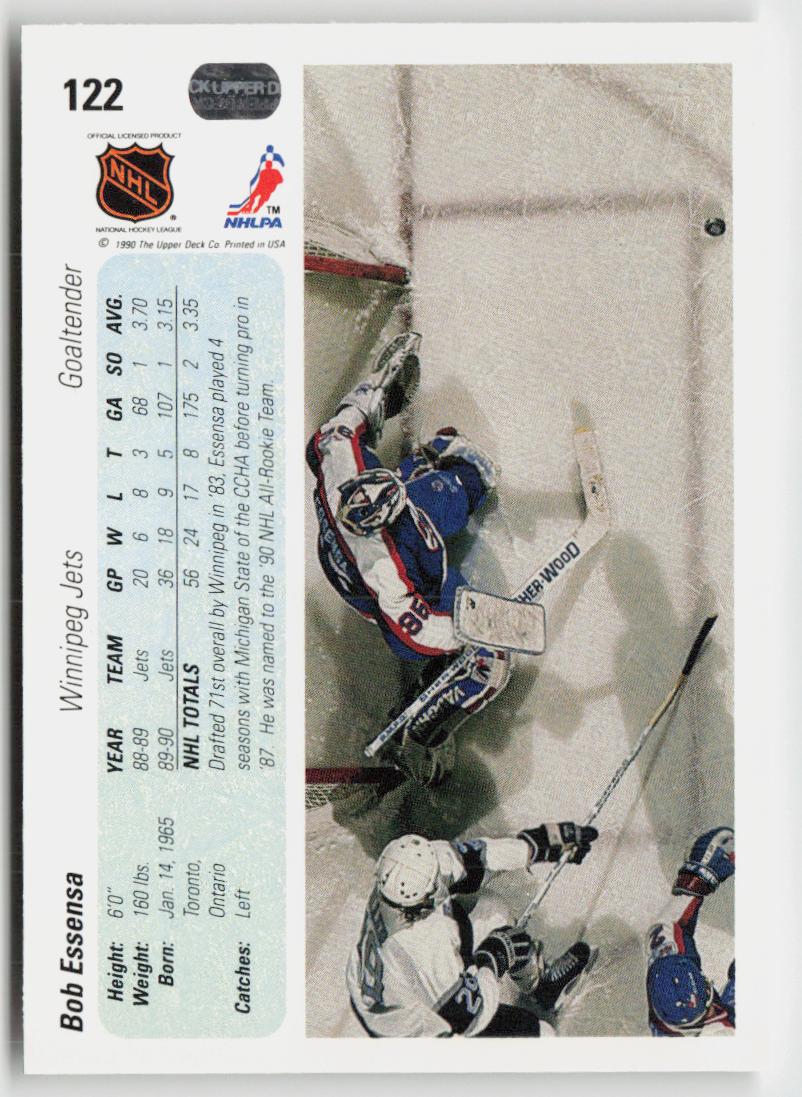 1990-91 Upper Deck #122b Bob Essensa