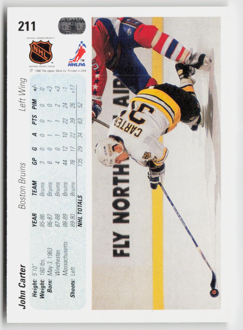 1990-91 Upper Deck #211 John Carter