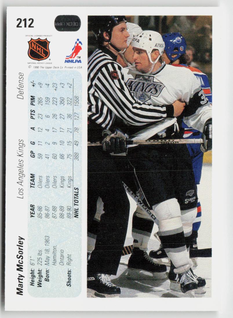 1990-91 Upper Deck #212 Marty McSorley