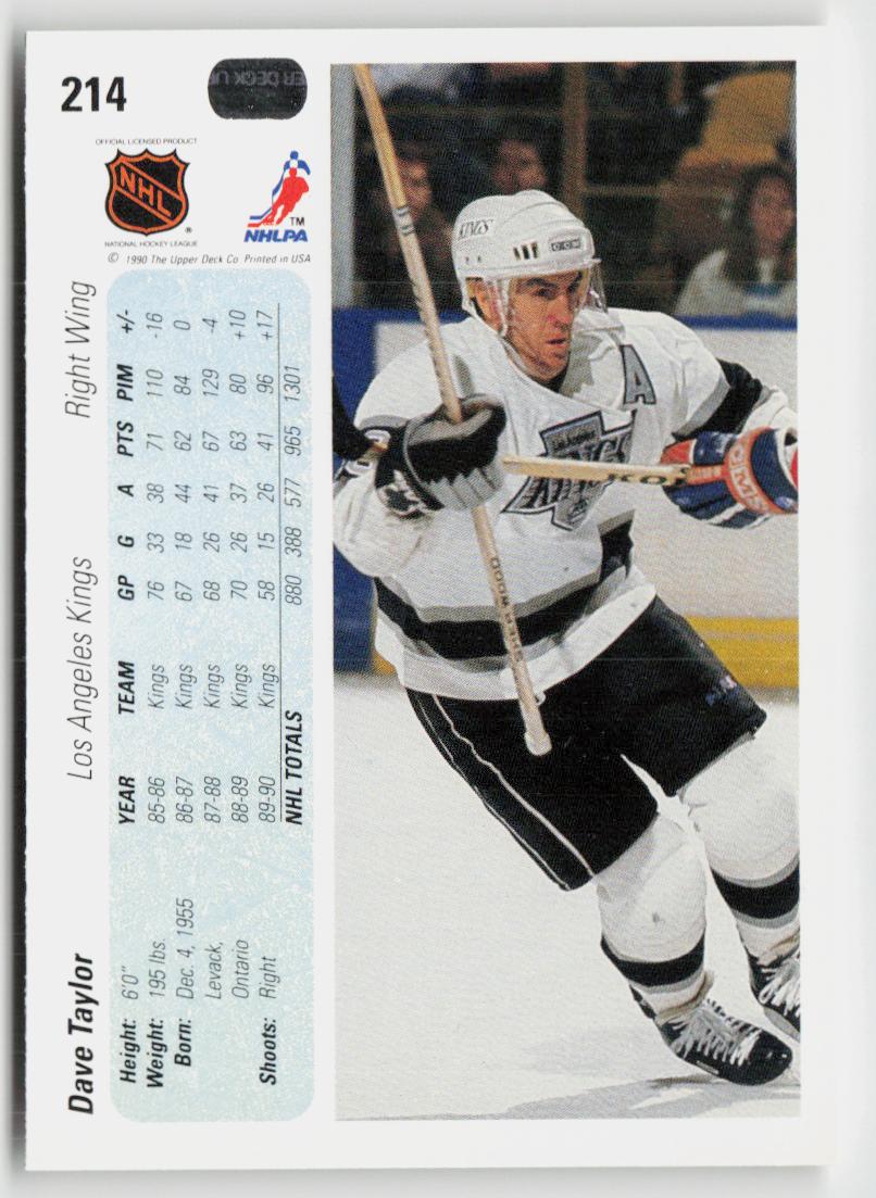 1990-91 Upper Deck #214c Dave Taylor