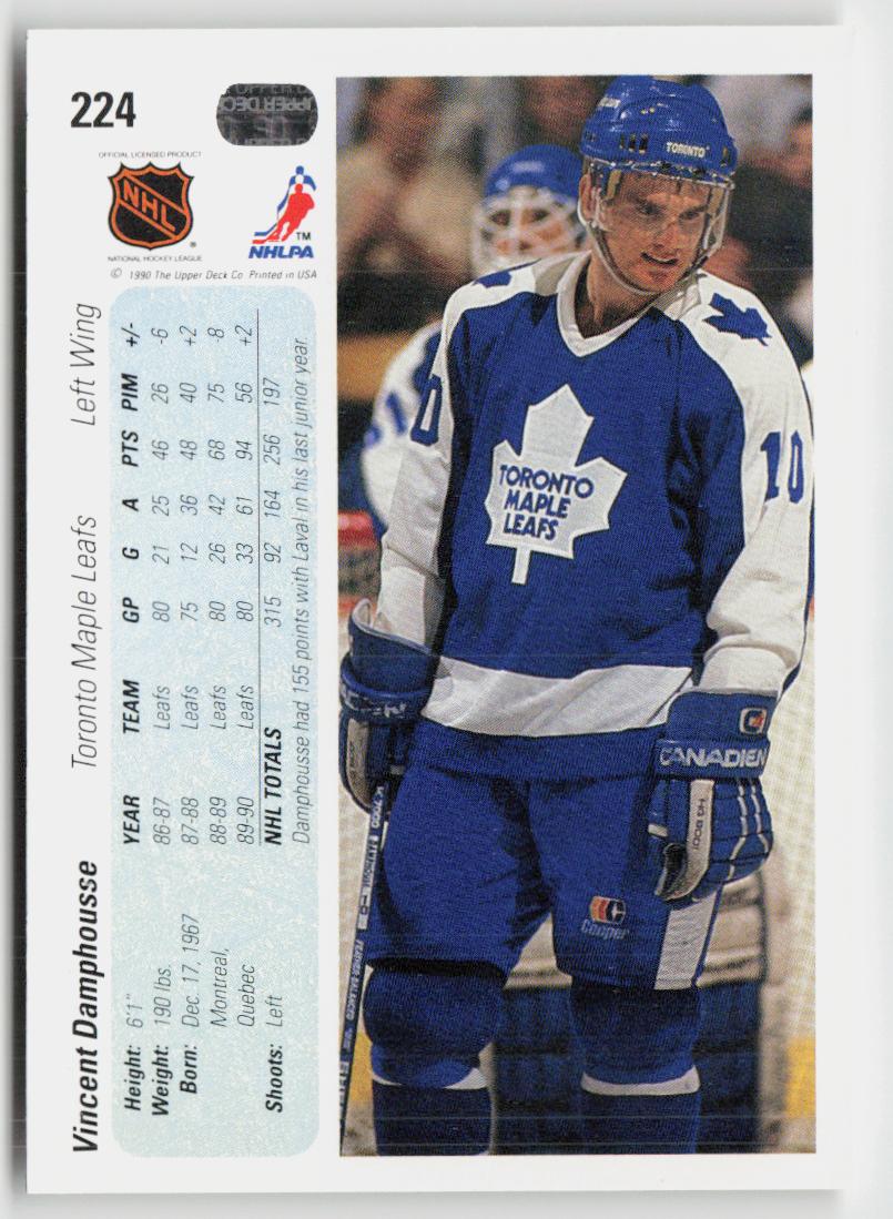 1990-91 Upper Deck #224b Vincent Damphousse