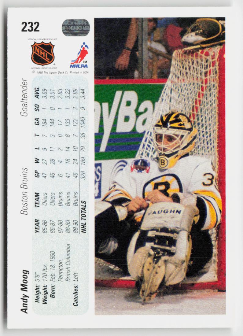 1990-91 Upper Deck #232b Andy Moog