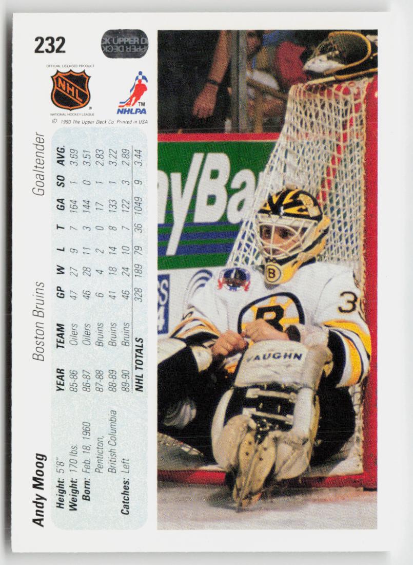 1990-91 Upper Deck #232b Andy Moog