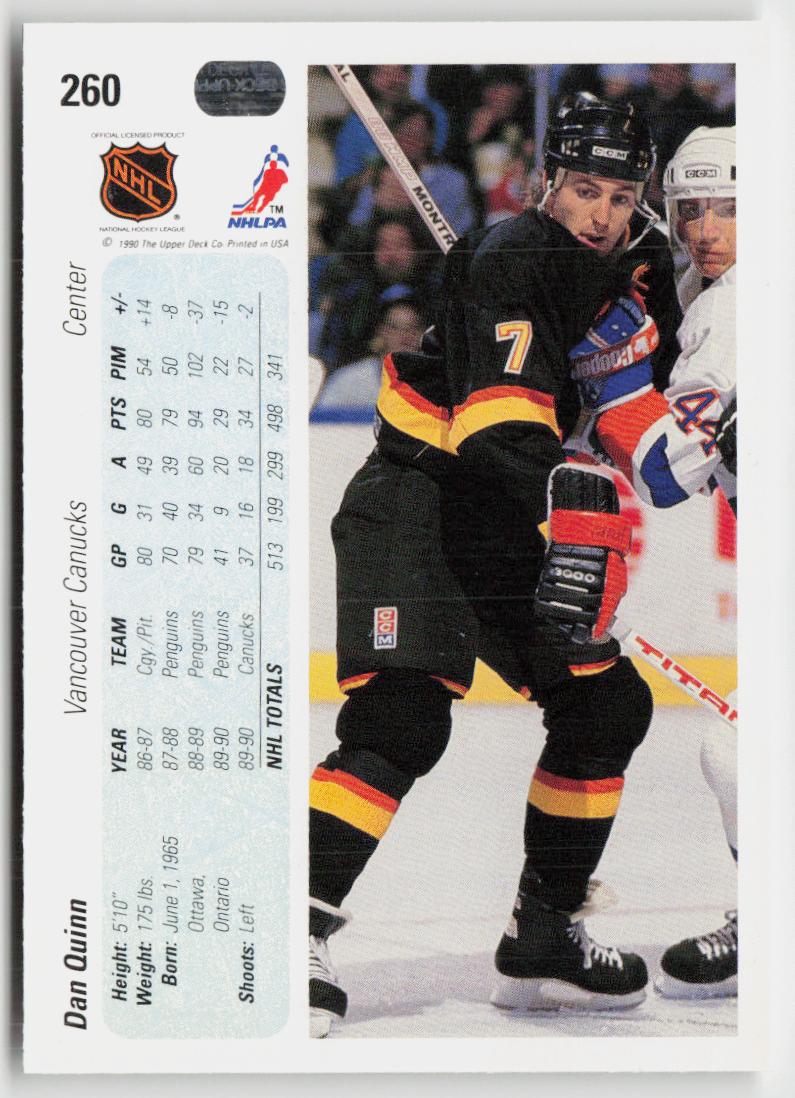 1990-91 Upper Deck #260b Dan Quinn