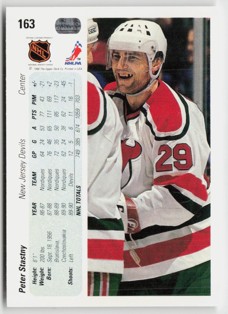 1990-91 Upper Deck #163c Peter Stastny