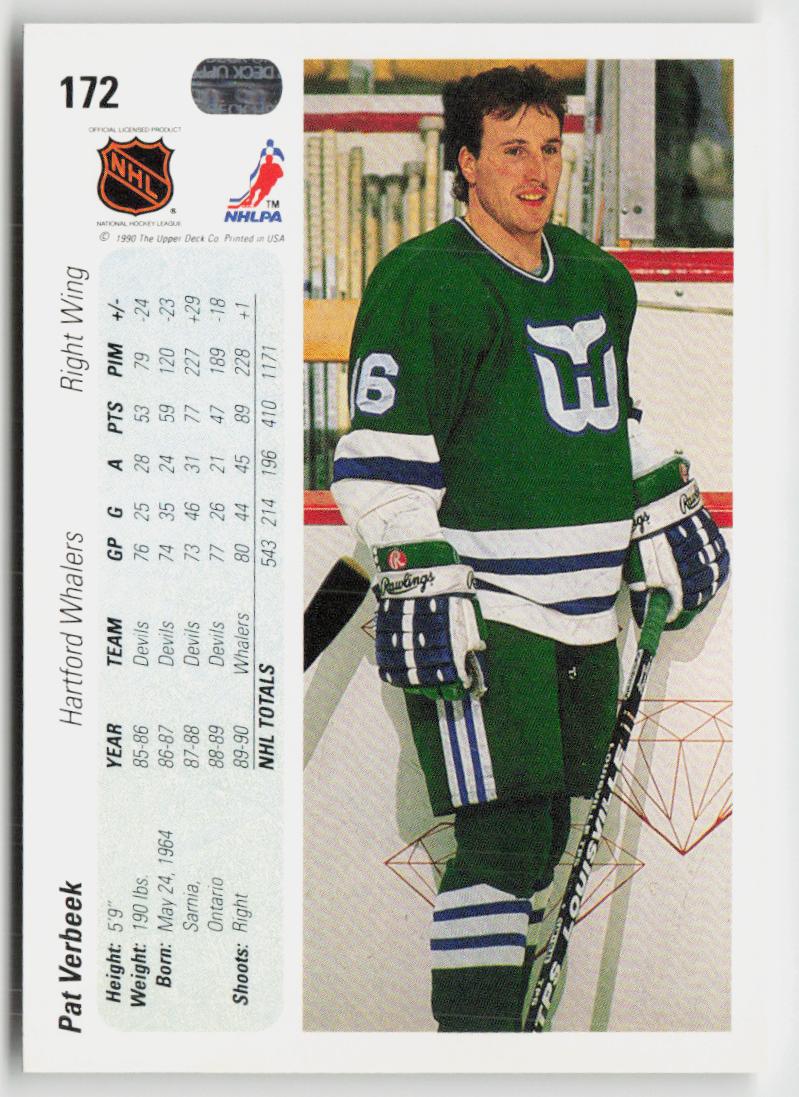1990-91 Upper Deck #172c Pat Verbeek