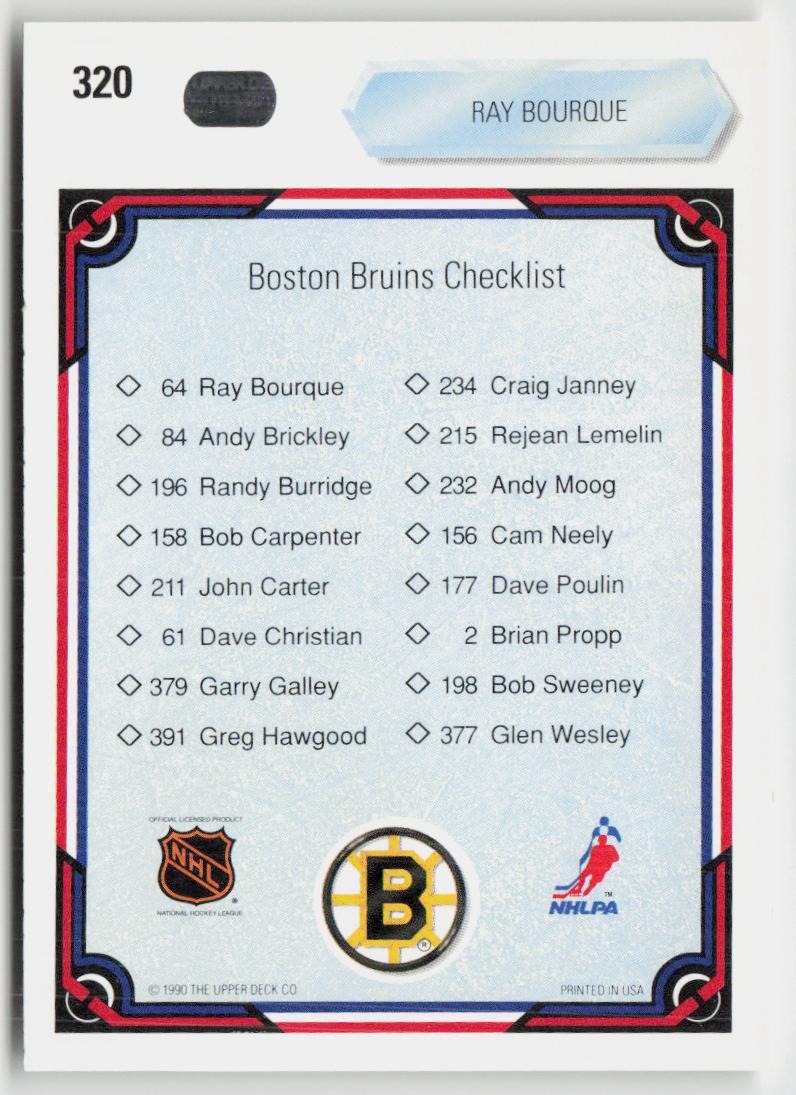 1990-91 Upper Deck #320b Ray Bourque