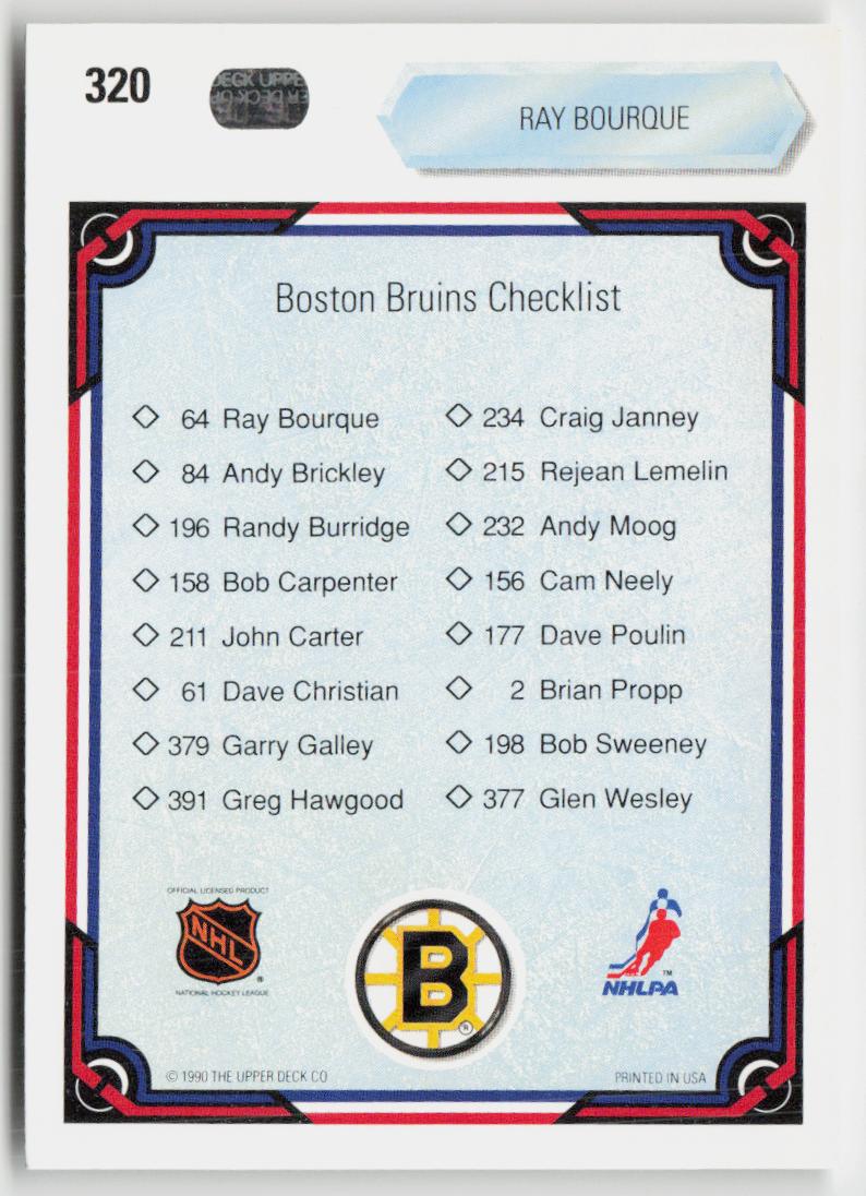 1990-91 Upper Deck #320b Ray Bourque