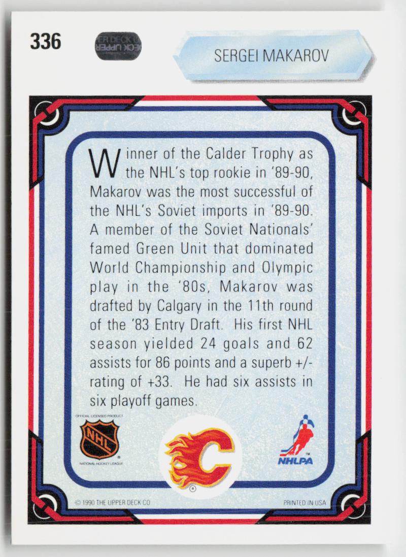 1990-91 Upper Deck #336b Sergei Makarov