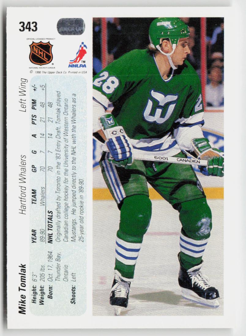 1990-91 Upper Deck #343b Mike Tomlak