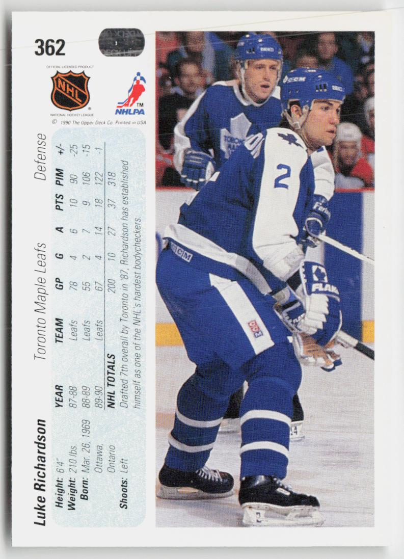 1990-91 Upper Deck #362 Luke Richardson