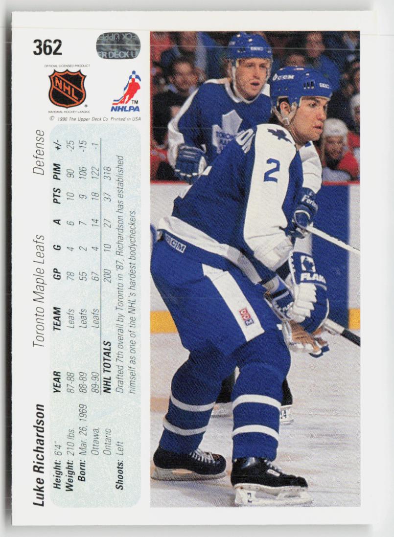 1990-91 Upper Deck #362 Luke Richardson