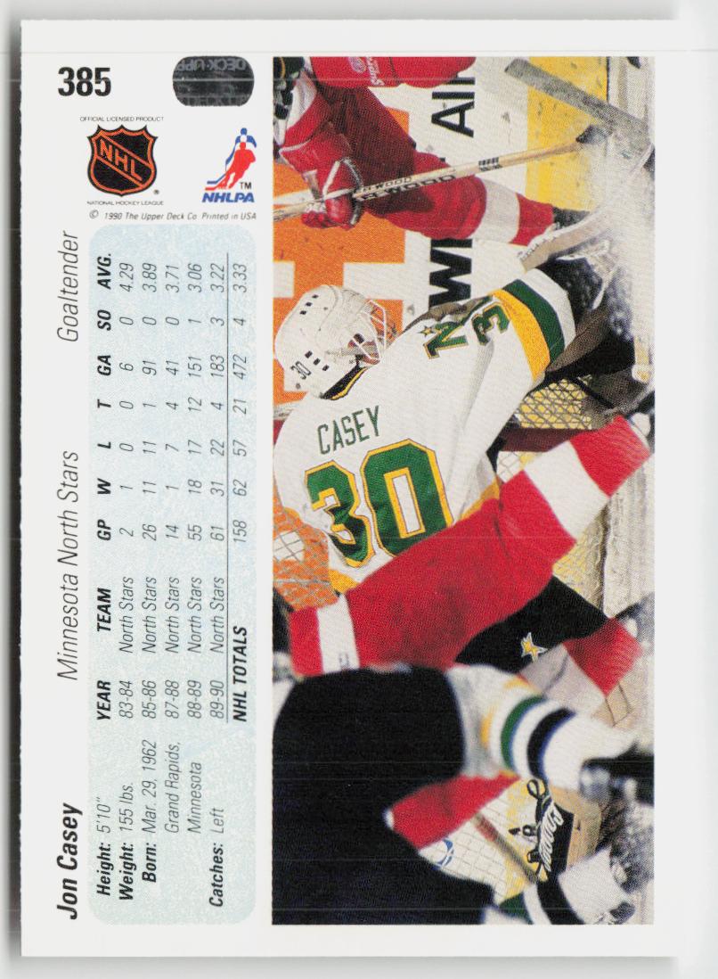 1990-91 Upper Deck #385 Jon Casey