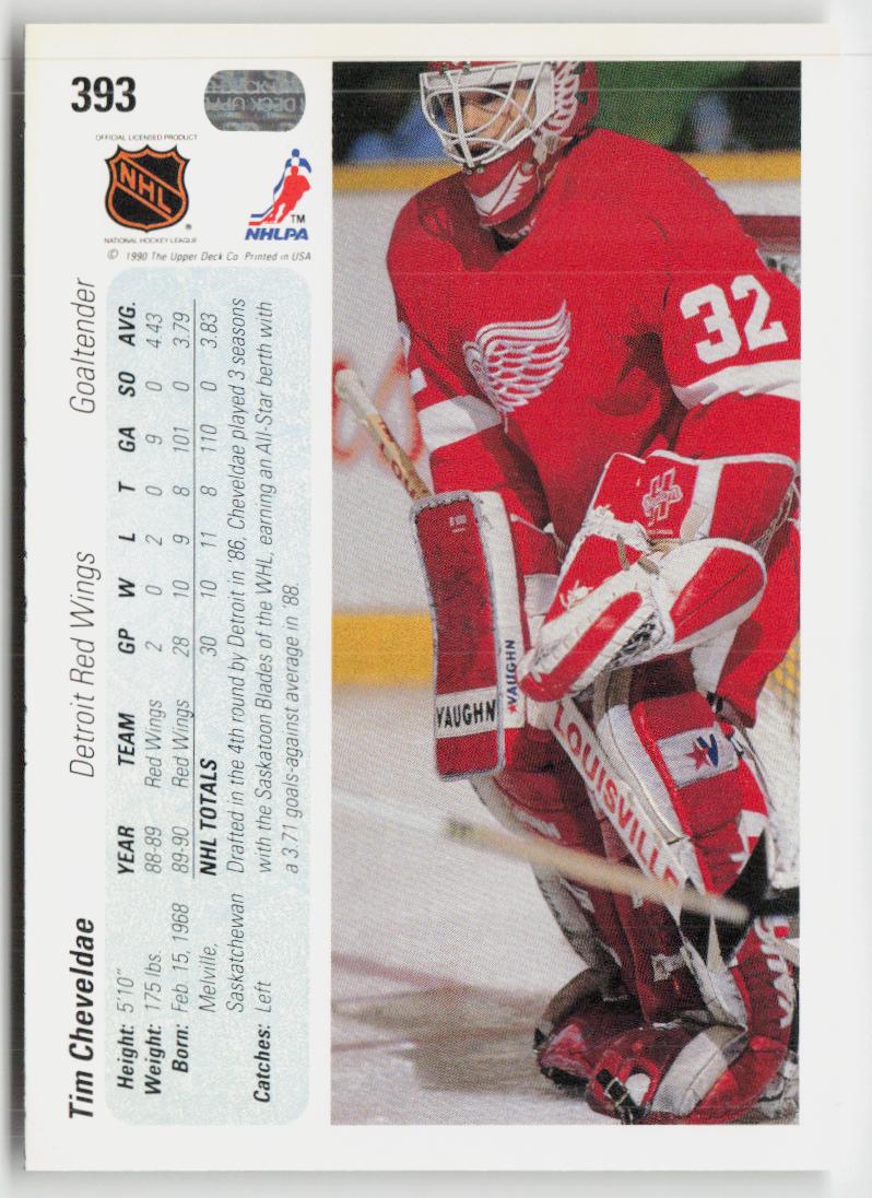 1990-91 Upper Deck #393 Tim Cheveldae