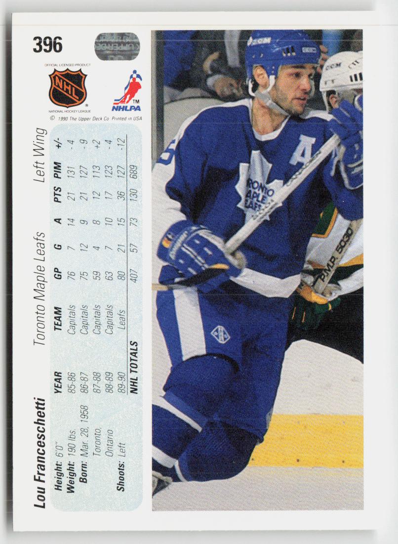 1990-91 Upper Deck #396b Lou Franceschetti