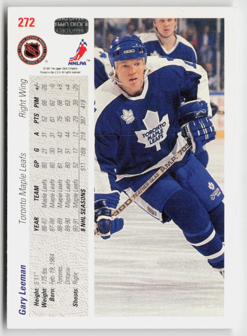 1991-92 upper deck #272 Gary Leeman
