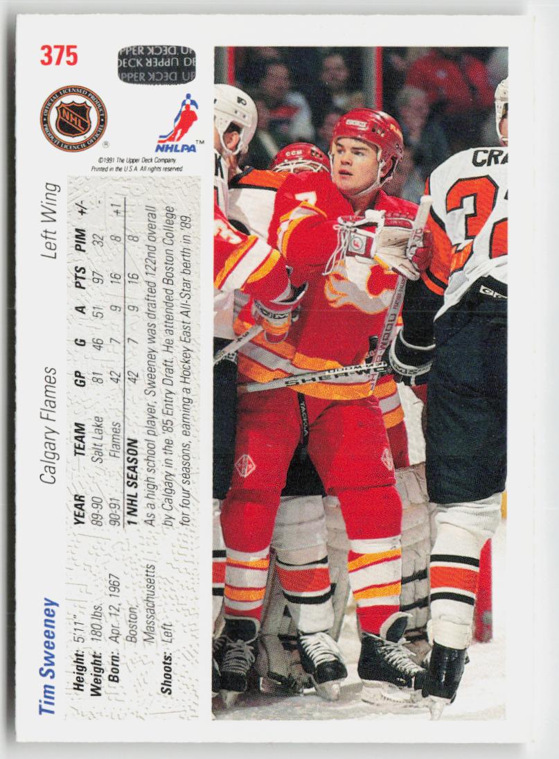 1991-92 upper deck #375b Tim Sweeney