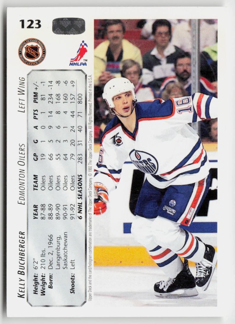 1992-93 Upper Deck #123 Kelly Buchberger