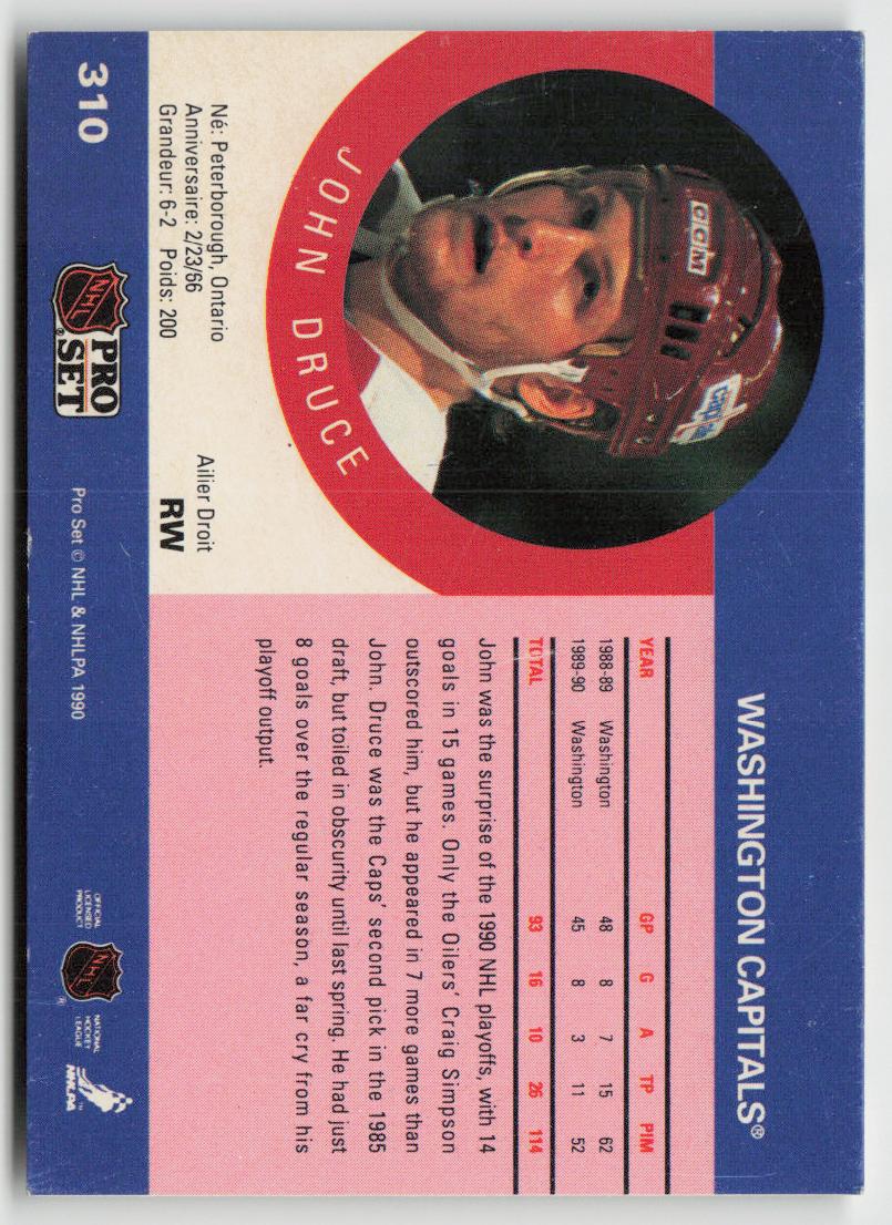 1990-91 Pro Set #310 John Druce