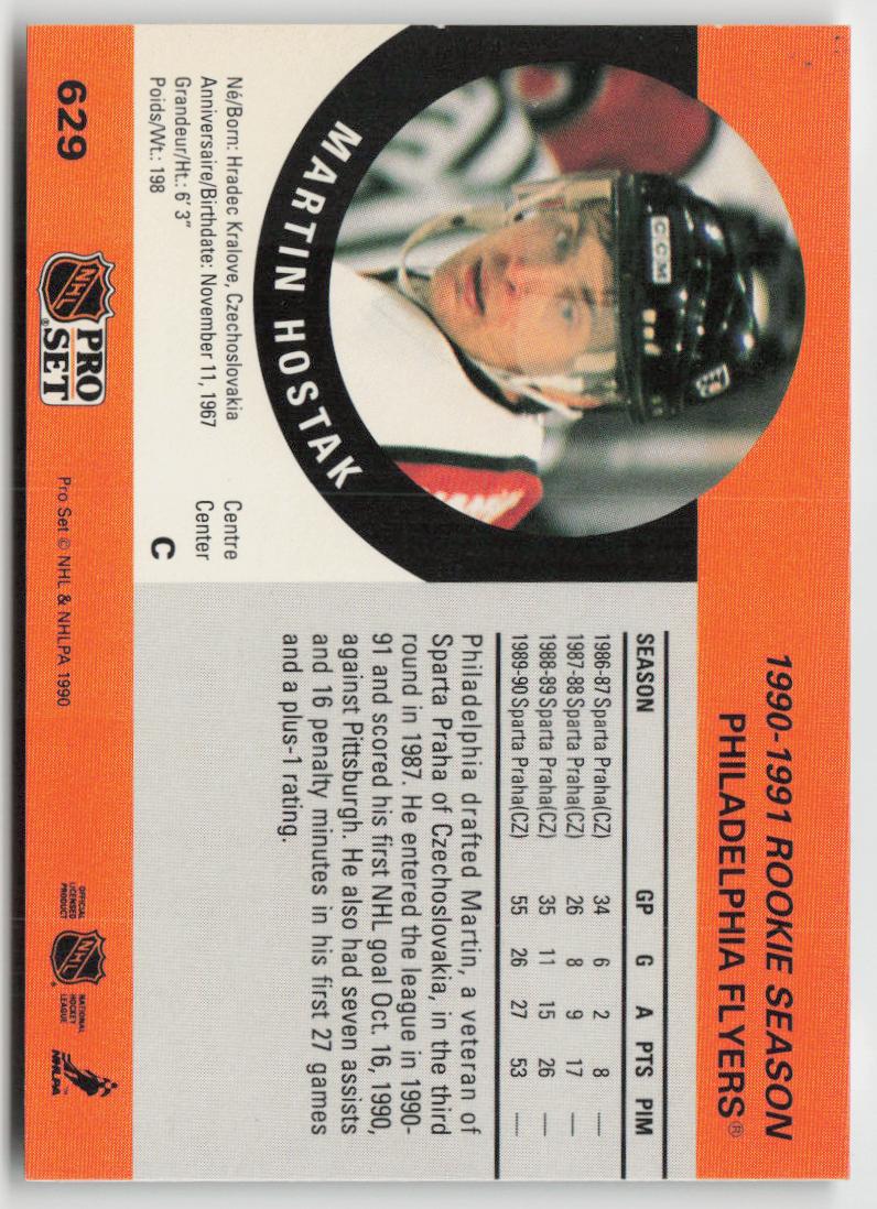 1990-91 Pro Set #629 Martin Hostak