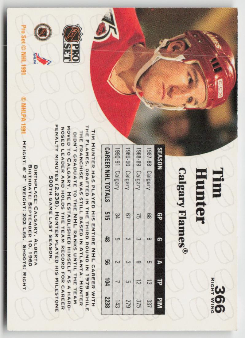 1991-92 Pro Set #366 Tim Hunter