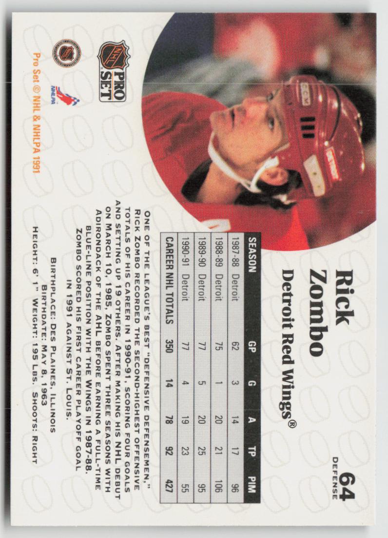 1991-92 Pro Set #64 Rick Zombo