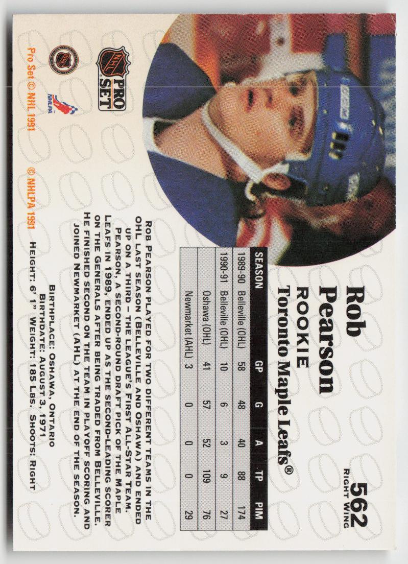 1991-92 Pro Set #562 Rob Pearson