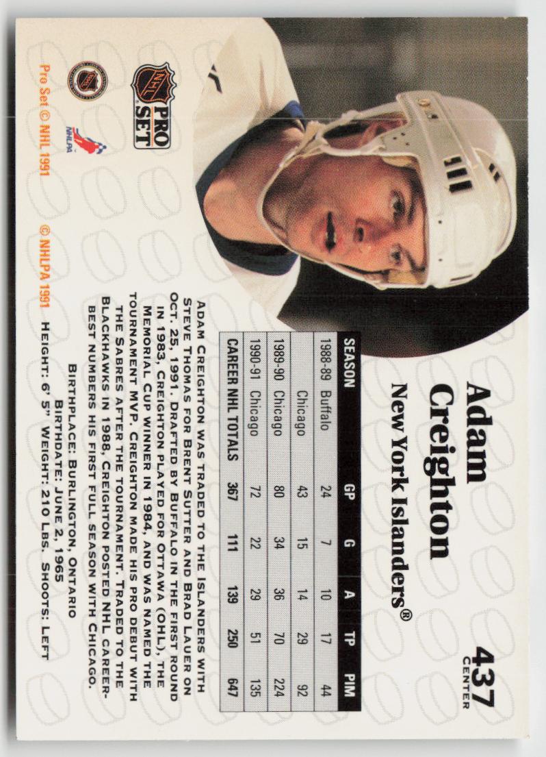 1991-92 Pro Set #437 Adam Creighton