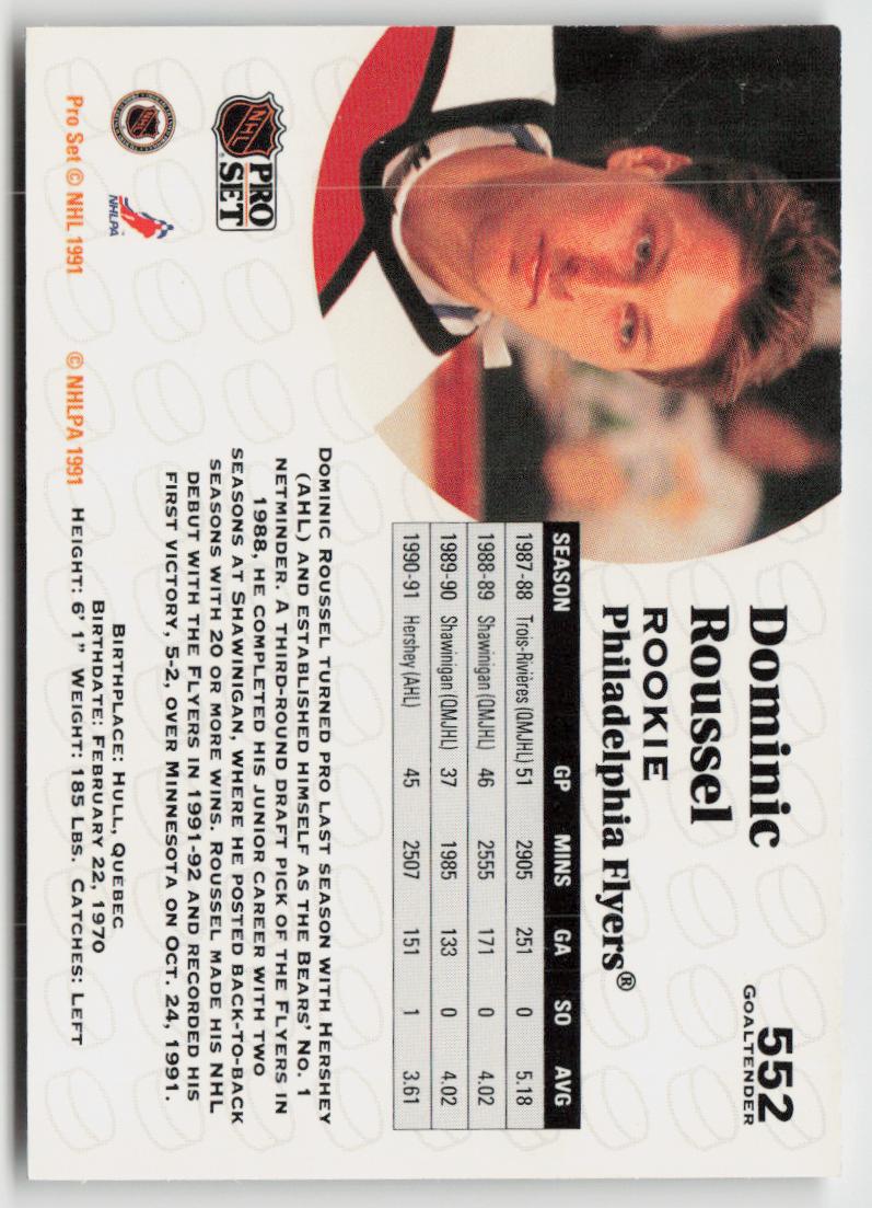 1991-92 Pro Set #552 Dominic Roussel