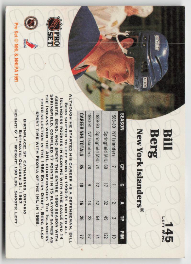 1991-92 Pro Set #145 Bill Berg