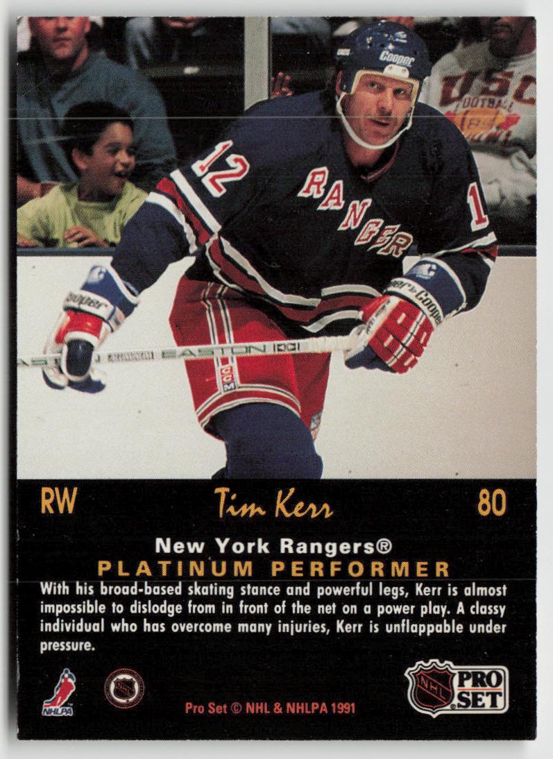 1991-92 Pro Set Platinum #80 Tim Kerr