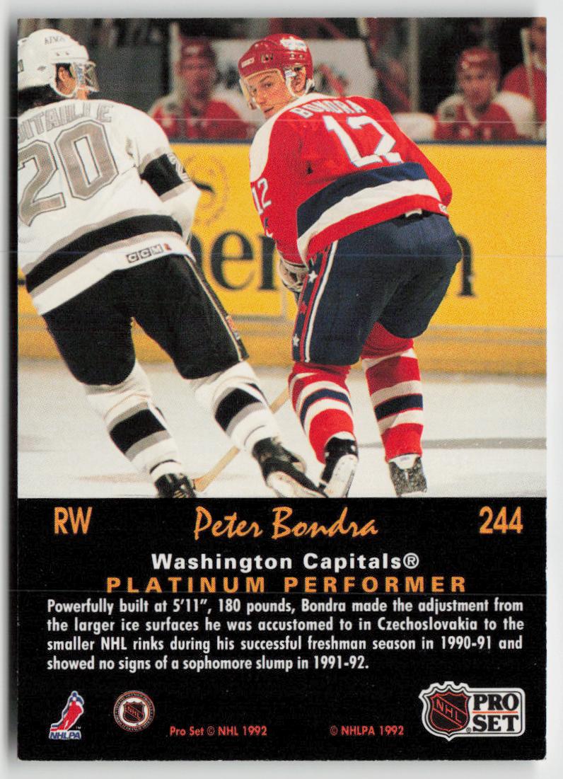 1991-92 Pro Set Platinum #244 Peter Bondra