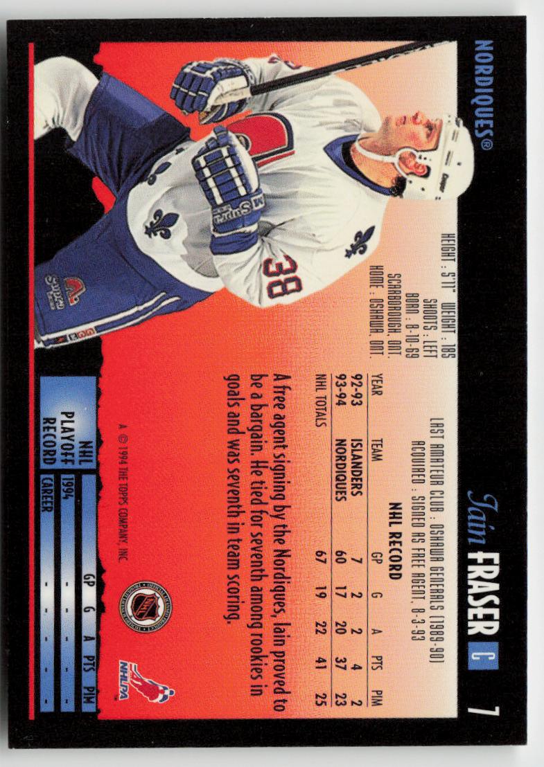 1994-95 Topps Premier #7 Iain Fraser