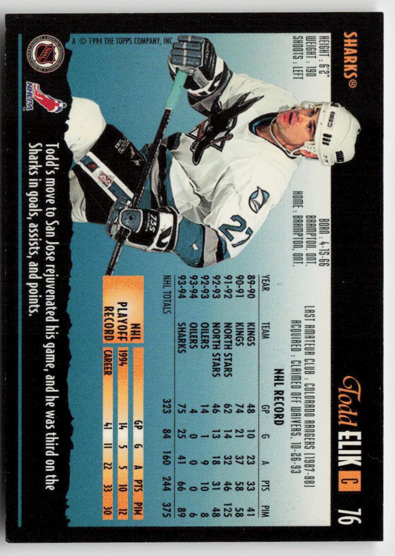 1994-95 Topps Premier #76 Todd Elik