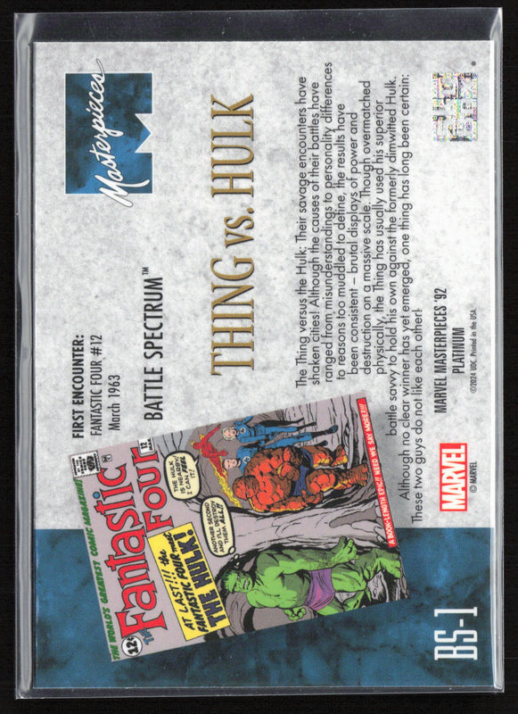 BS-1 Thing vs. Hulk Battle Spectrum