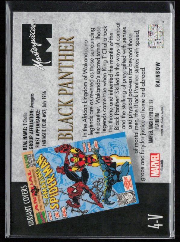 4-V Black Panther Variant Cover Rainbow