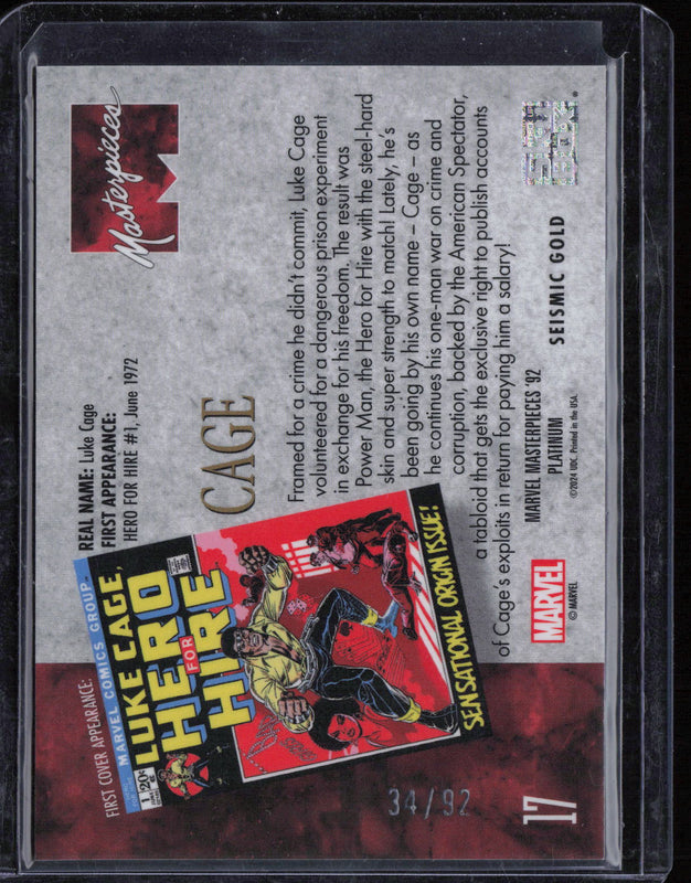 17 Cage Seismic Gold 34/92