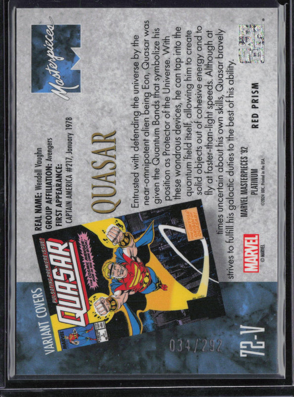 72-V Quasar Variant Cover Red Prism 34/292