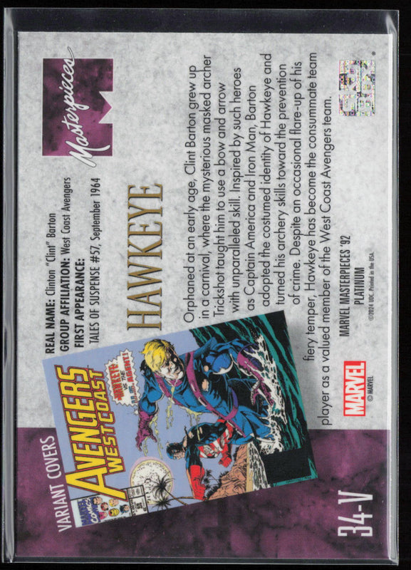 34-V Hawkeye Variant Cover