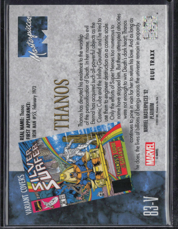 83-V Thanos Variant Cover Blue Traxx
