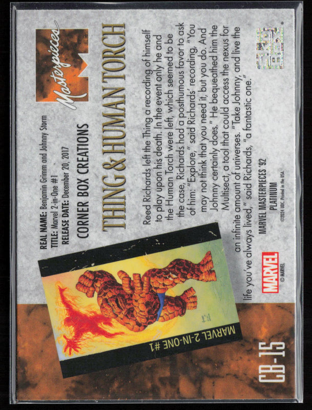 CB-15 Thing & Human Torch Corner Box