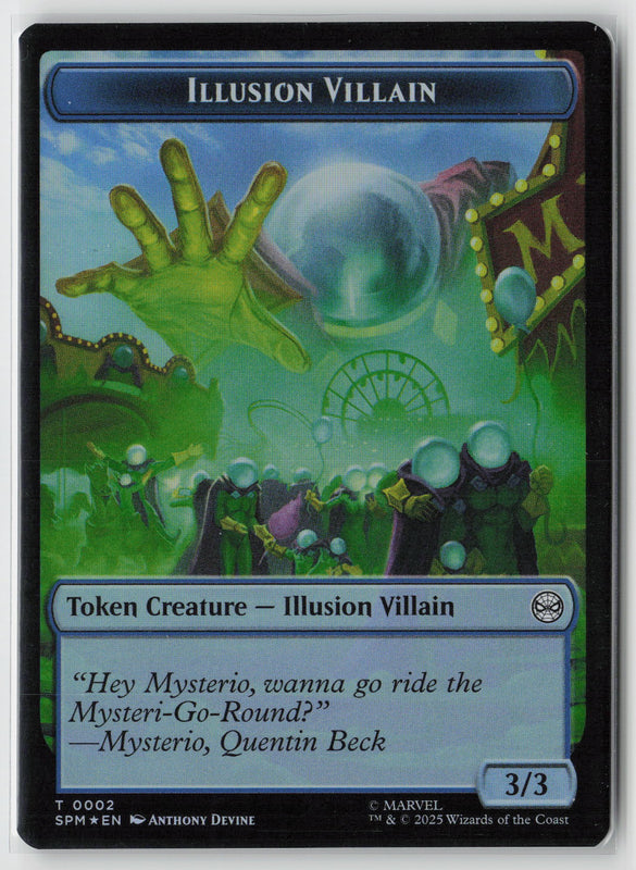 Spider // Illusion Villain Double-Sided Token (Foil)